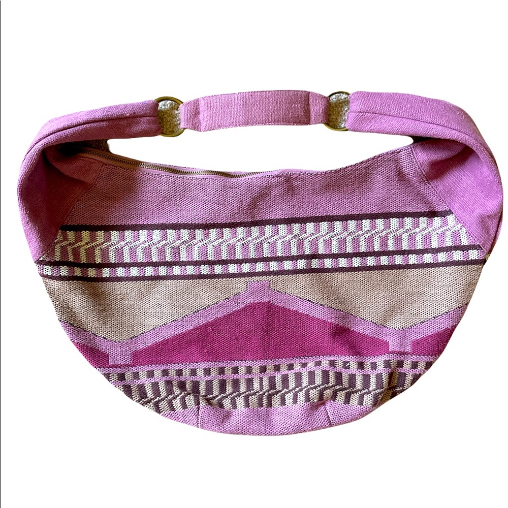 American Eagle Purple Patchwork Hobo Bohemian Sou… - image 6